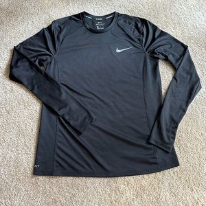 Black Nike Dri Fit long sleeve running shirt. Men’s medium.